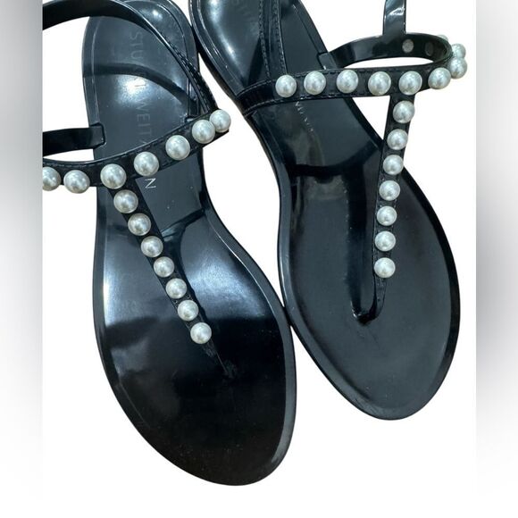 Stuart Weitzman Goldie Pearl Jelly Sandals - Picture 6 of 8